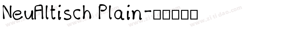 NeuAltisch Plain字体转换